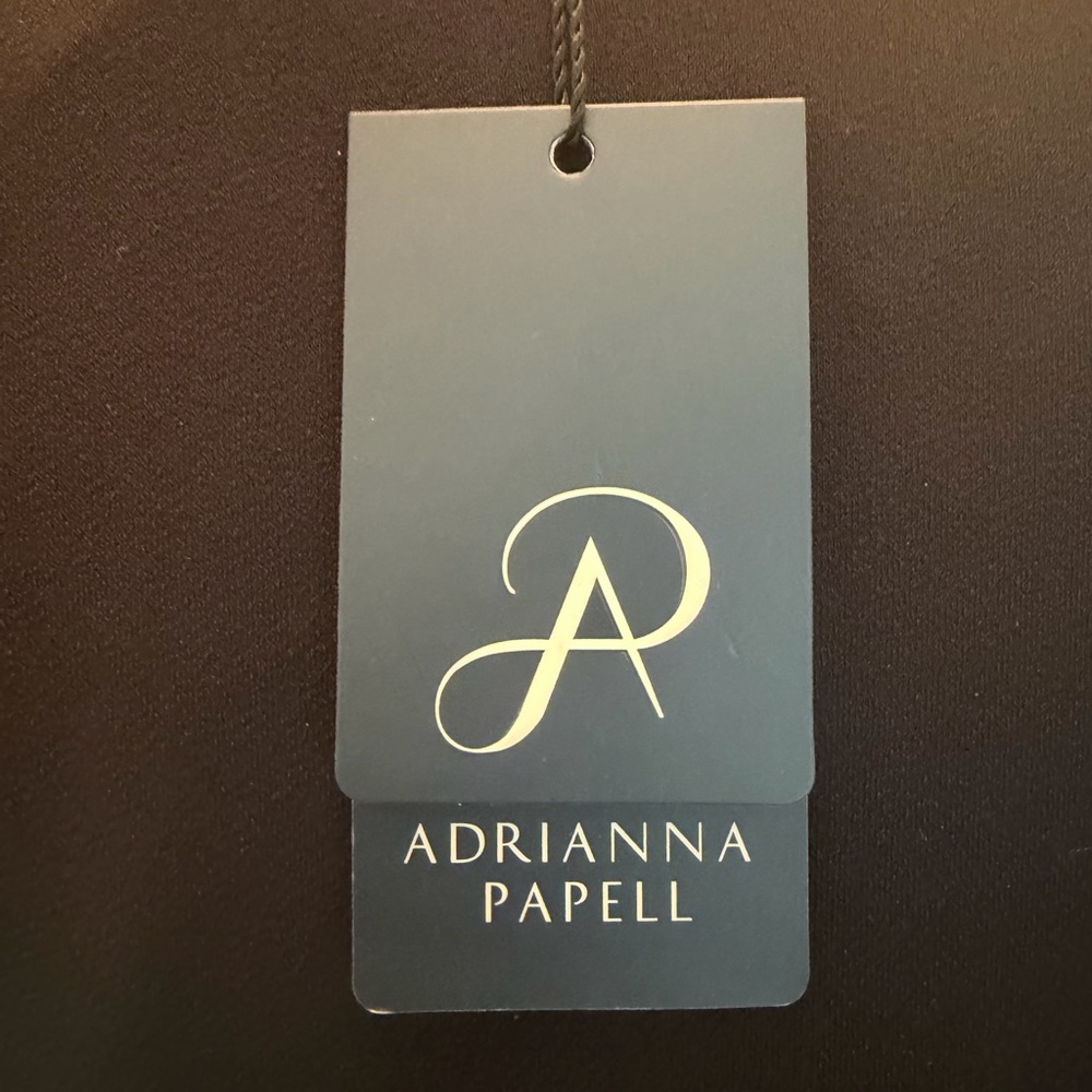 #185 Adrianna Papell NWT Beautiful Black Blouse with White Accents. Size S - Picture 5 of 15